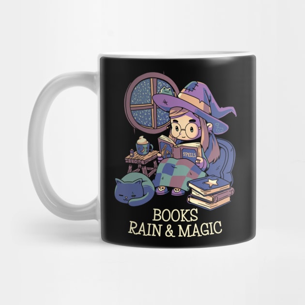 Books Rain & Magic // Spooky Halloween Fall Witch by Geekydog